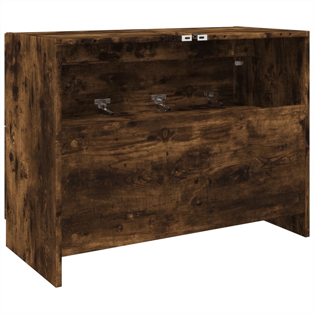 vidaXL Dulap de chiuvetă, stejar afumat, 78x37x59 cm, lemn prelucrat vidaXL Dulap de chiuvetă, stejar afumat, 78x37x59 cm, lemn prelucrat