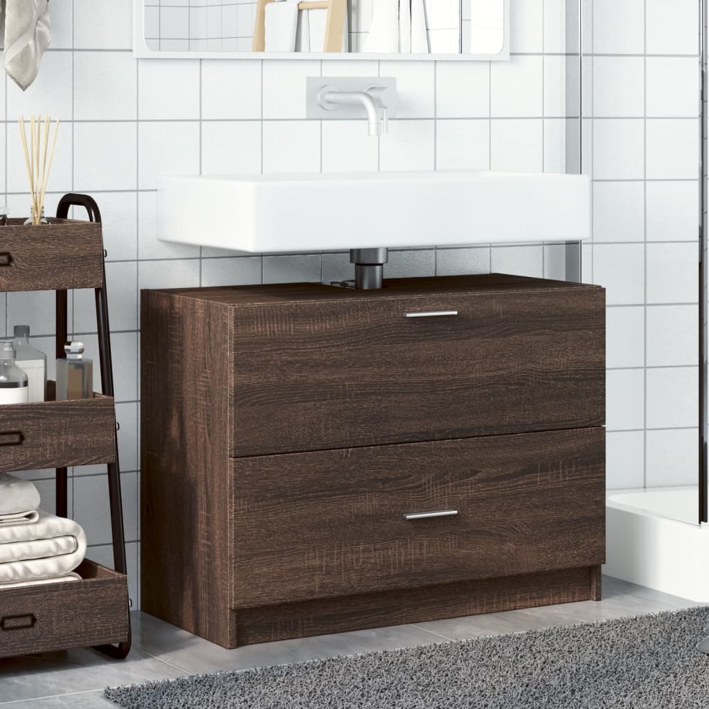 vidaXL Dulap de chiuvetă, stejar maro, 78x37x59 cm, lemn prelucrat vidaXL Dulap de chiuvetă, stejar maro, 78x37x59 cm, lemn prelucrat