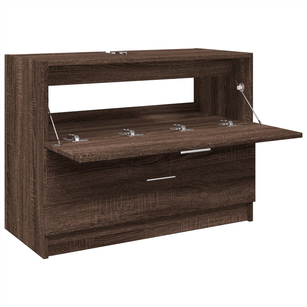 vidaXL Dulap de chiuvetă, stejar maro, 78x37x59 cm, lemn prelucrat vidaXL Dulap de chiuvetă, stejar maro, 78x37x59 cm, lemn prelucrat