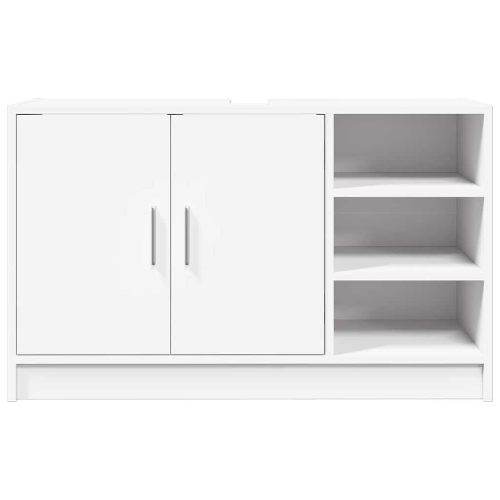 vidaXL Dulap de chiuvetă, alb, 90x29x55 cm, lemn prelucrat vidaXL Dulap de chiuvetă, alb, 90x29x55 cm, lemn prelucrat
