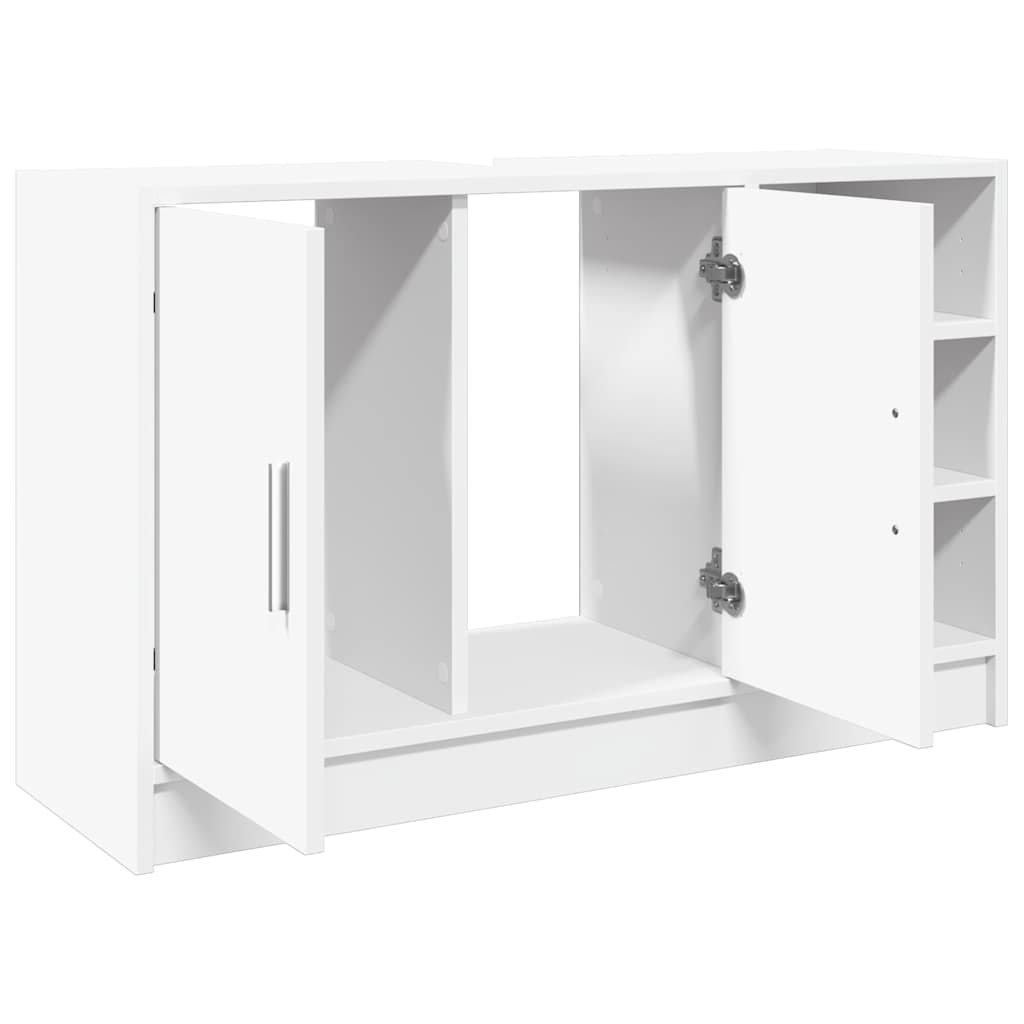 vidaXL Dulap de chiuvetă, alb, 90x29x55 cm, lemn prelucrat vidaXL Dulap de chiuvetă, alb, 90x29x55 cm, lemn prelucrat