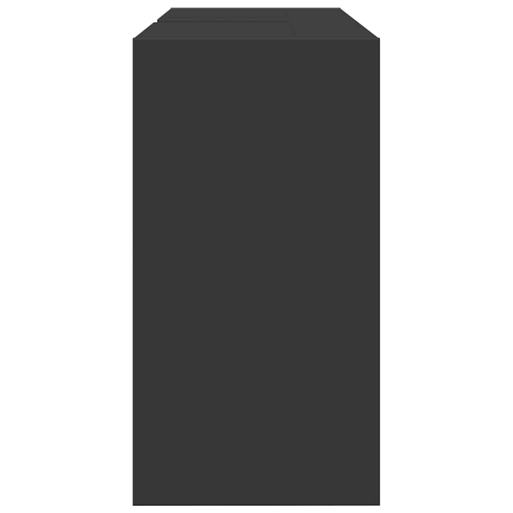 vidaXL Dulap de chiuvetă, negru, 90x29x55 cm, lemn prelucrat