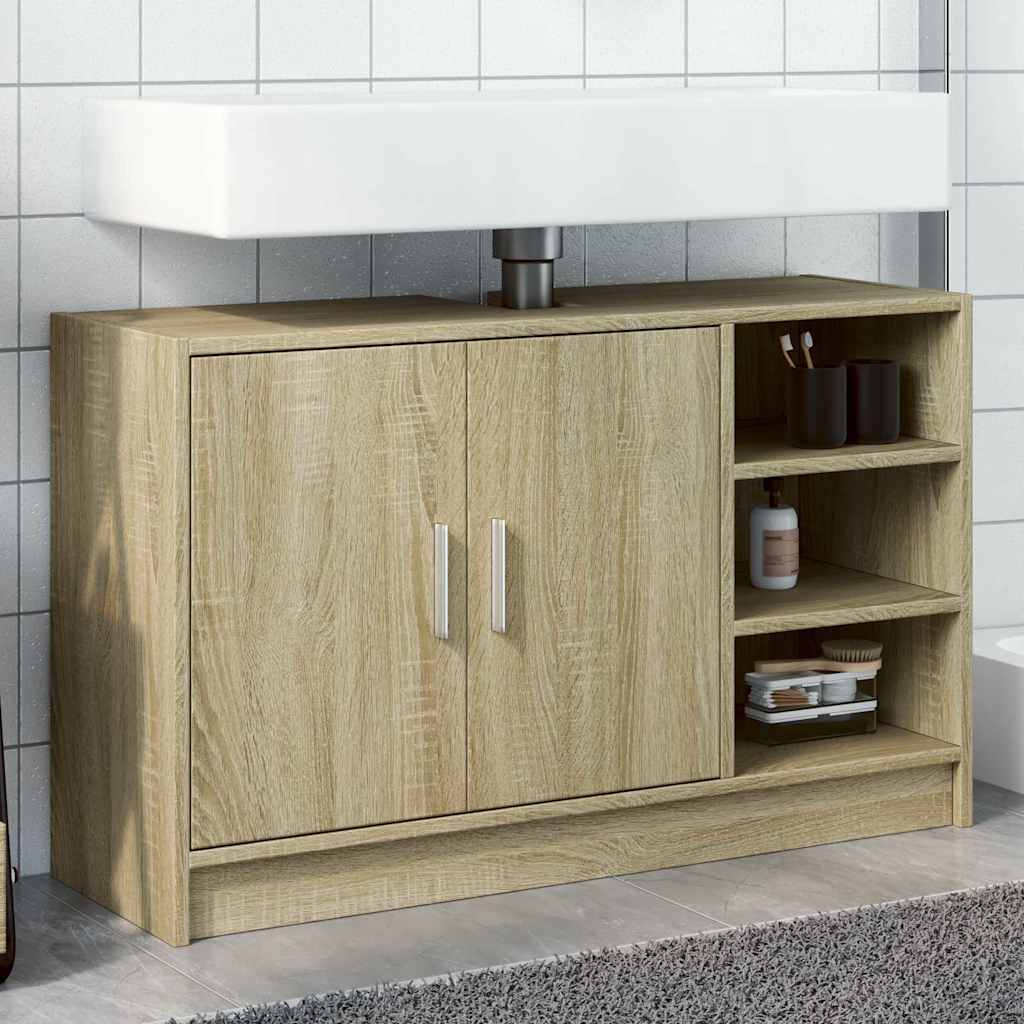 vidaXL Dulap de chiuvetă, stejar sonoma, 90x29x55 cm, lemn prelucrat vidaXL Dulap de chiuvetă, stejar sonoma, 90x29x55 cm, lemn prelucrat