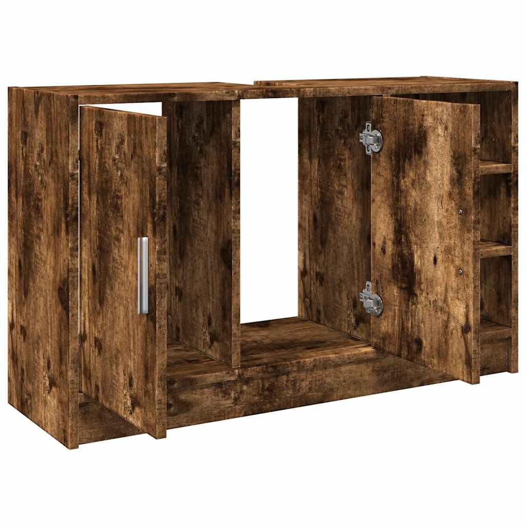 vidaXL Dulap de chiuvetă, stejar fumuriu, 90x29x55 cm, lemn prelucrat vidaXL Dulap de chiuvetă, stejar fumuriu, 90x29x55 cm, lemn prelucrat