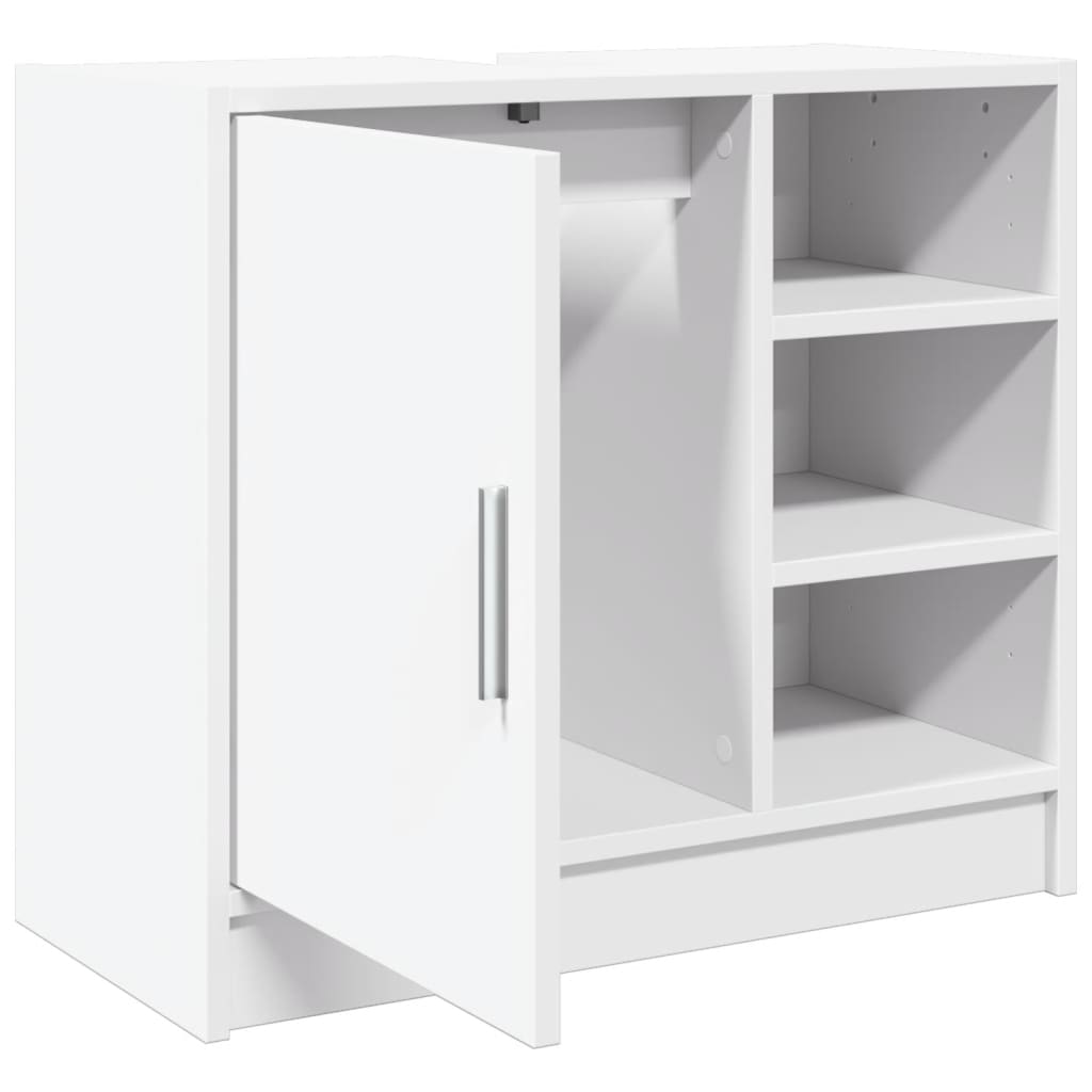 vidaXL Dulap de chiuvetă, alb, 63x29x55 cm, lemn prelucrat vidaXL Dulap de chiuvetă, alb, 63x29x55 cm, lemn prelucrat