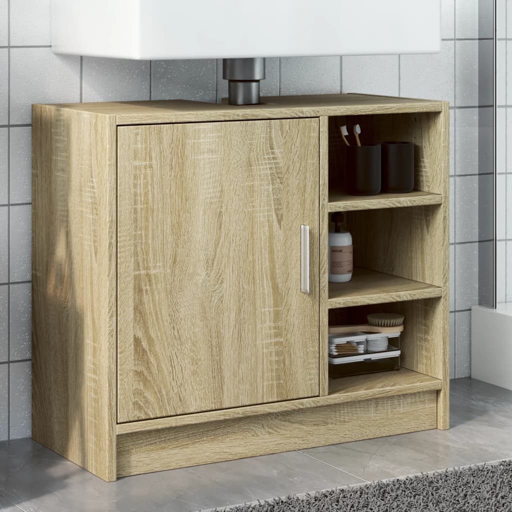 vidaXL Dulap de chiuvetă, stejar sonoma, 63x29x55cm, lemn prelucrat vidaXL Dulap de chiuvetă, stejar sonoma, 63x29x55cm, lemn prelucrat