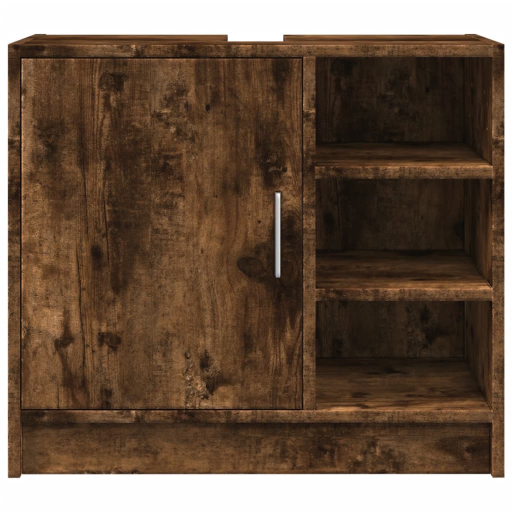 vidaXL Dulap de chiuvetă, stejar fumuriu, 63x29x55 cm, lemn prelucrat vidaXL Dulap de chiuvetă, stejar fumuriu, 63x29x55 cm, lemn prelucrat