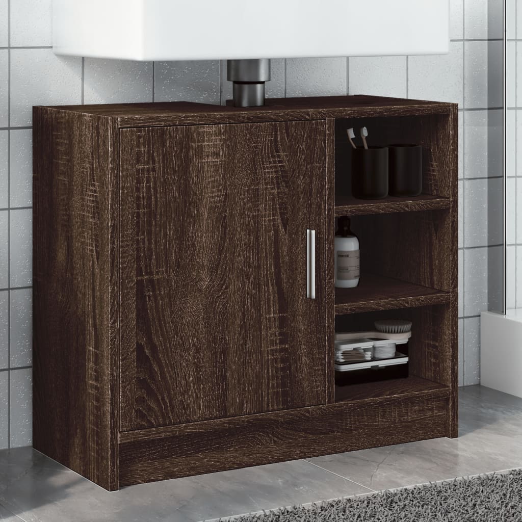vidaXL Dulap de chiuvetă, stejar maro, 63x29x55 cm, lemn prelucrat vidaXL Dulap de chiuvetă, stejar maro, 63x29x55 cm, lemn prelucrat