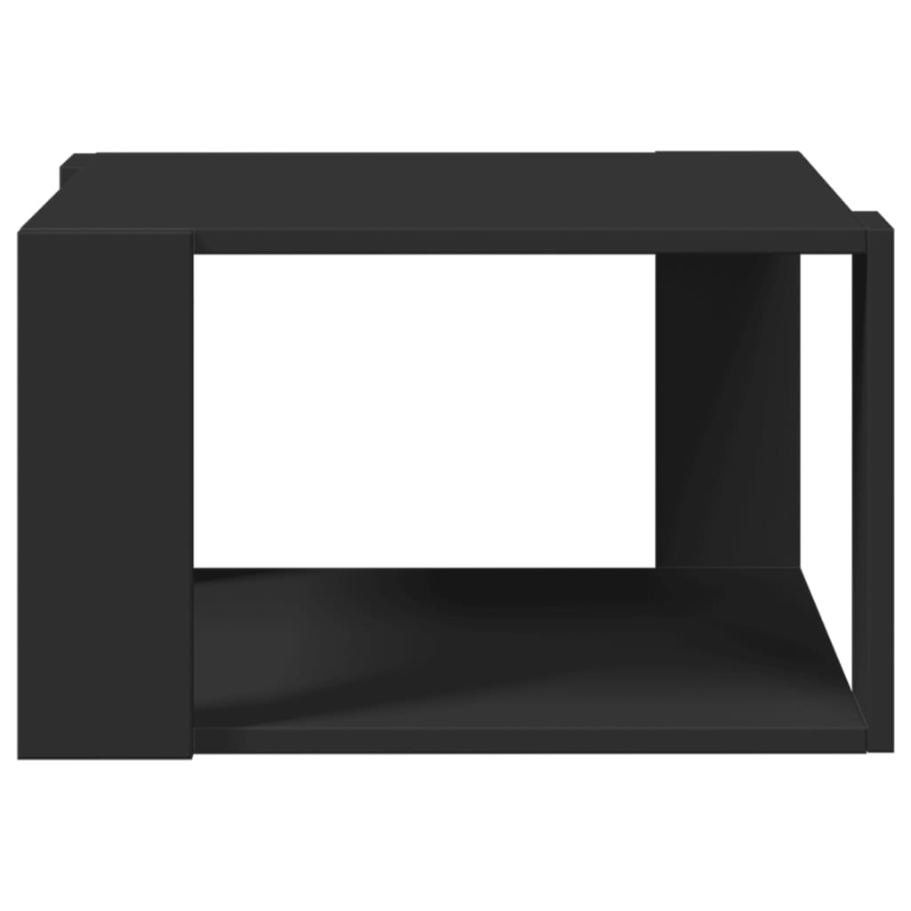 vidaXL Măsuță de cafea, negru, 51,5x51,5x30 cm, lemn prelucrat