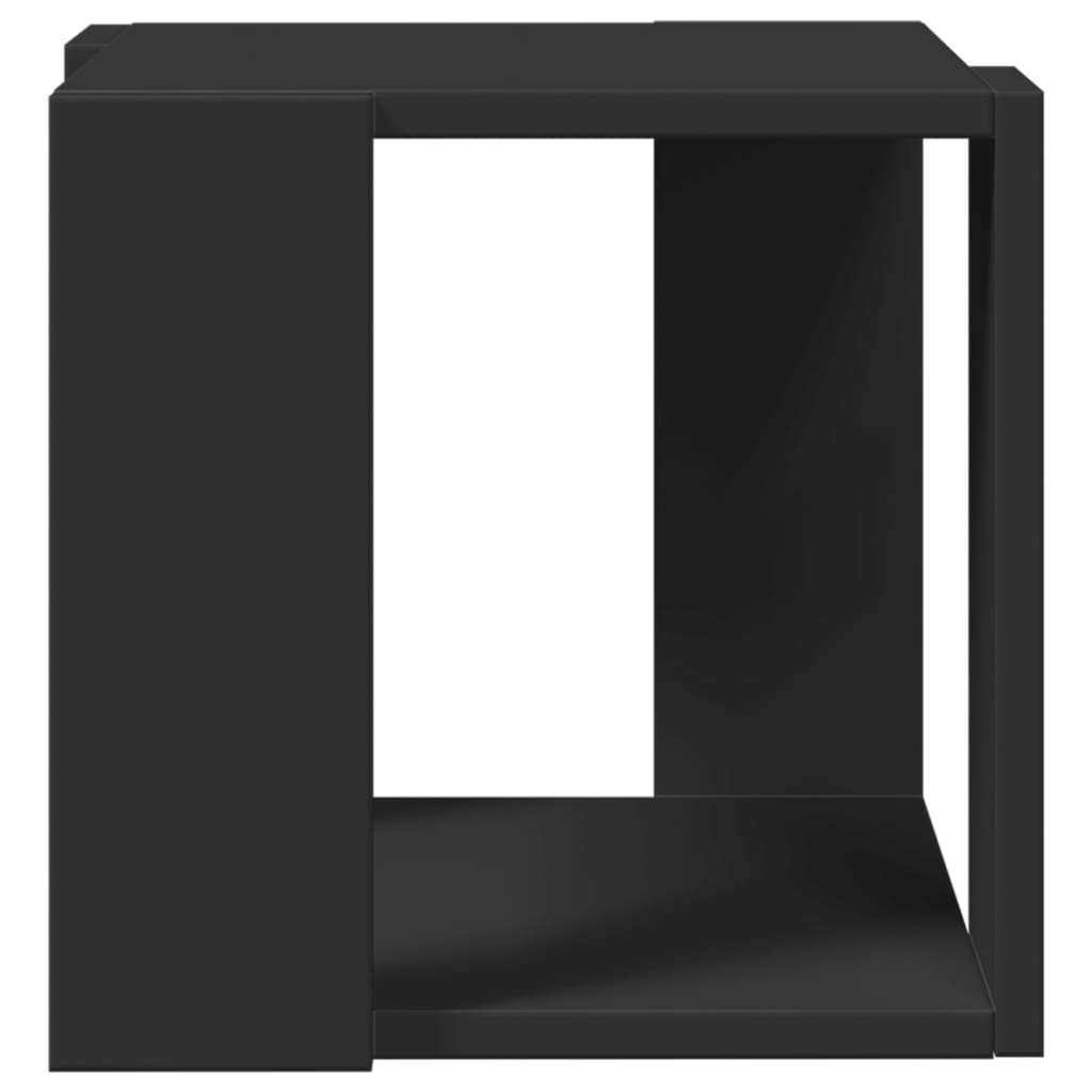 vidaXL Masă de cafea, negru, 32x32x30 cm, lemn prelucrat