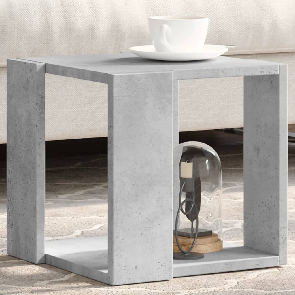 vidaXL Măsuță de cafea, gri beton, 32x32x30 cm, lemn prelucrat vidaXL Măsuță de cafea, gri beton, 32x32x30 cm, lemn prelucrat