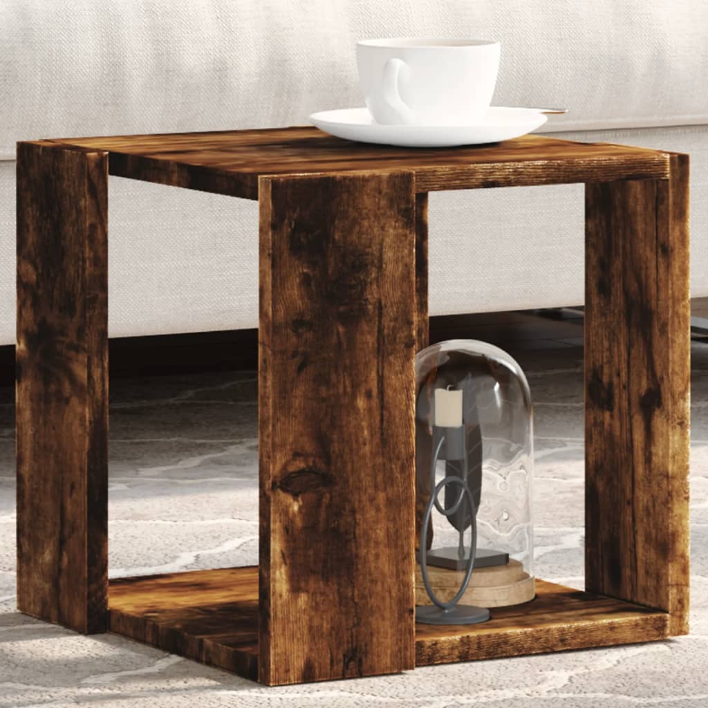 vidaXL Măsuță de cafea, stejar fumuriu, 32x32x30 cm, lemn prelucrat vidaXL Măsuță de cafea, stejar fumuriu, 32x32x30 cm, lemn prelucrat