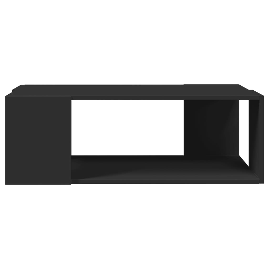 vidaXL Masă de cafea, negru, 89,5x48x30 cm, lemn compozit