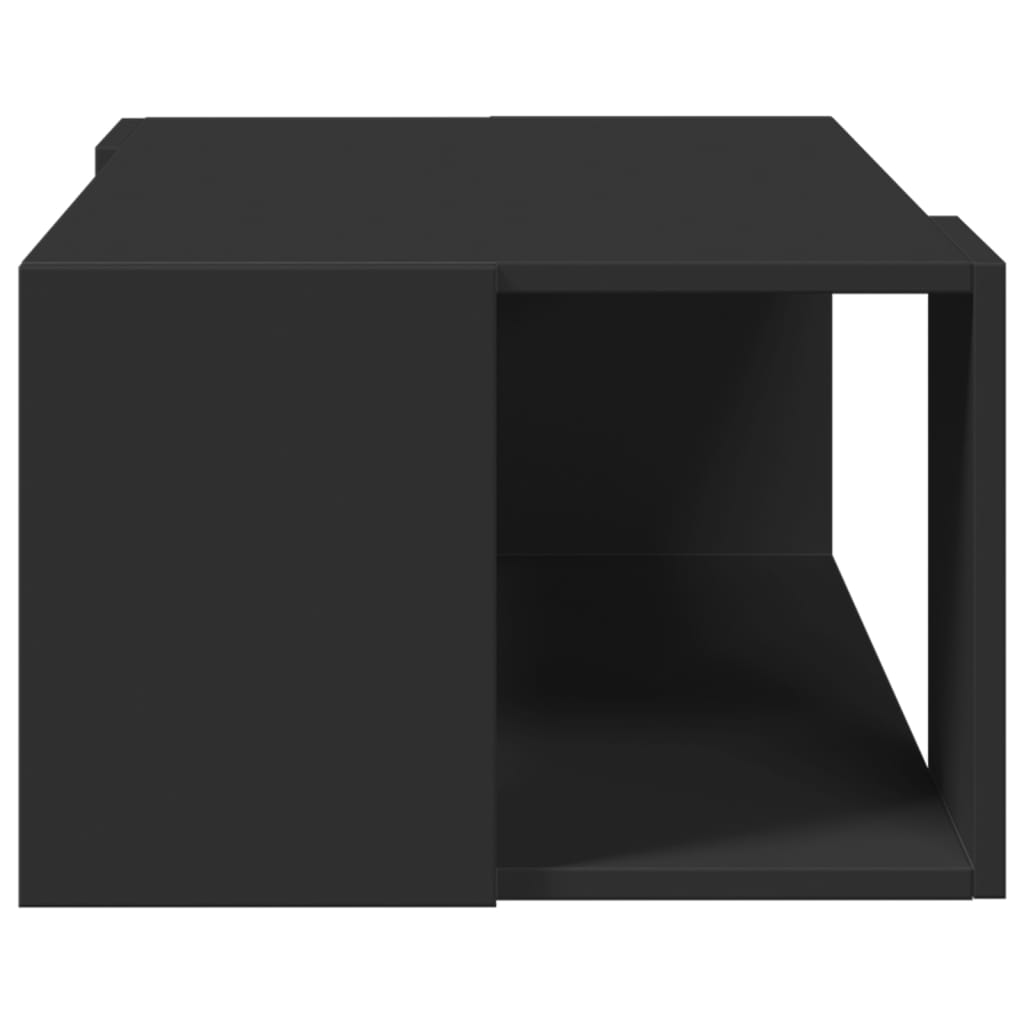 vidaXL Masă de cafea, negru, 89,5x48x30 cm, lemn compozit