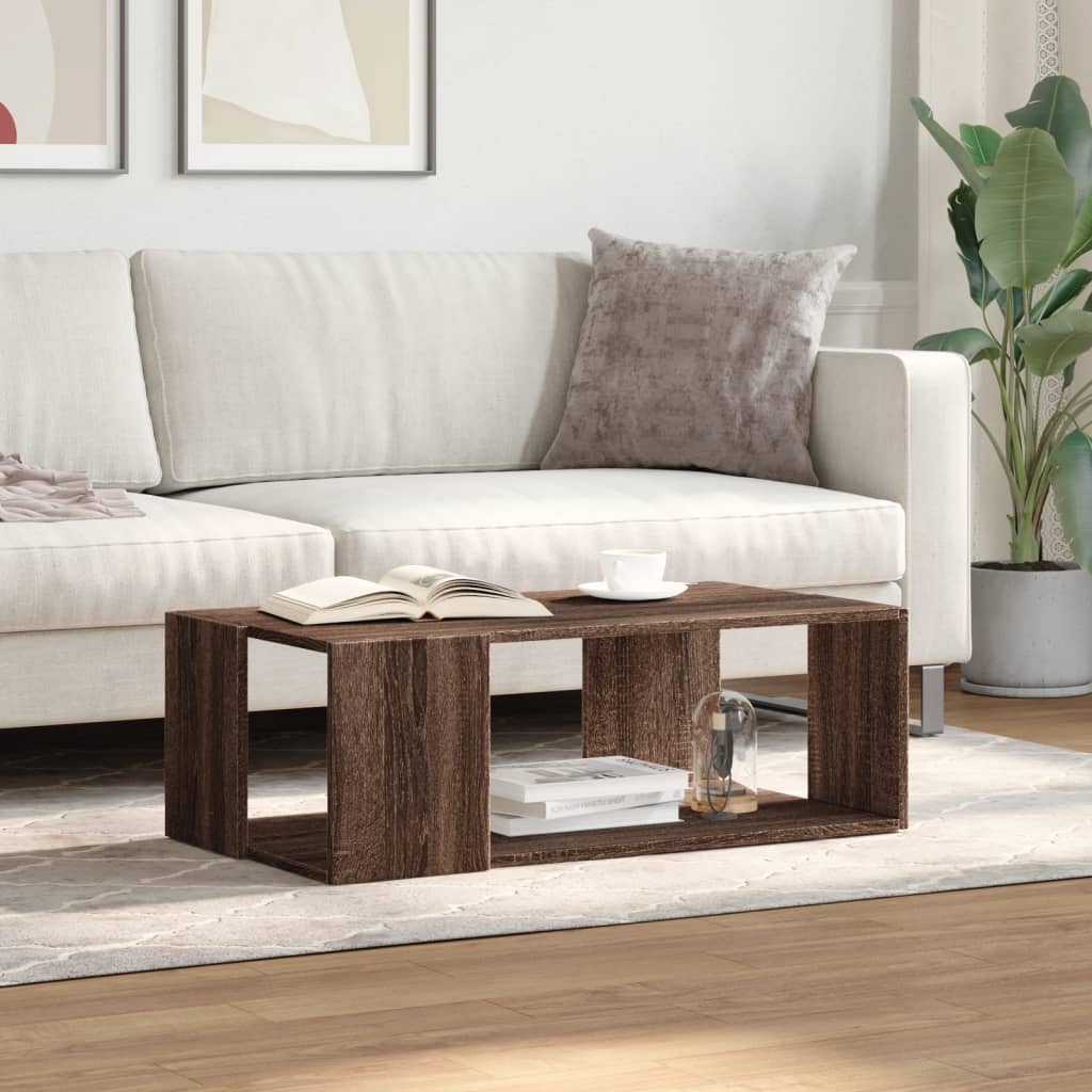vidaXL Masă de cafea, stejar maro, 89,5x48x30 cm, lemn prelucrat