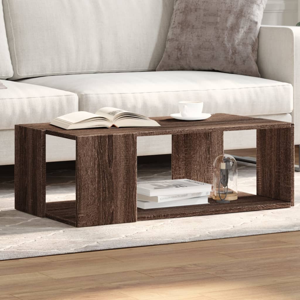 vidaXL Masă de cafea, stejar maro, 89,5x48x30 cm, lemn prelucrat