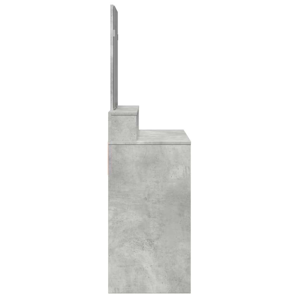 vidaXL Masă de toaletă cu oglindă, gri beton, 80x41x144,5 cm vidaXL Masă de toaletă cu oglindă, gri beton, 80x41x144,5 cm