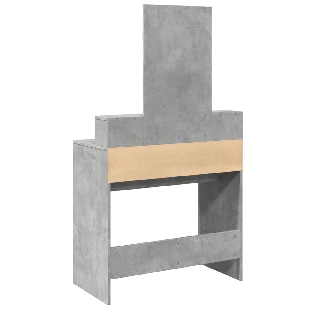 vidaXL Masă de toaletă cu oglindă, gri beton, 80x41x144,5 cm vidaXL Masă de toaletă cu oglindă, gri beton, 80x41x144,5 cm