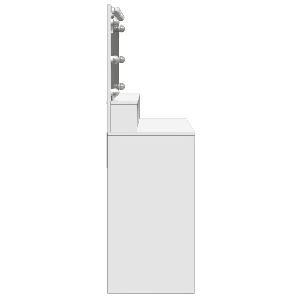 vidaXL Masă de toaletă cu LED, alb, 80x41x134,5 cm vidaXL Masă de toaletă cu LED, alb, 80x41x134,5 cm