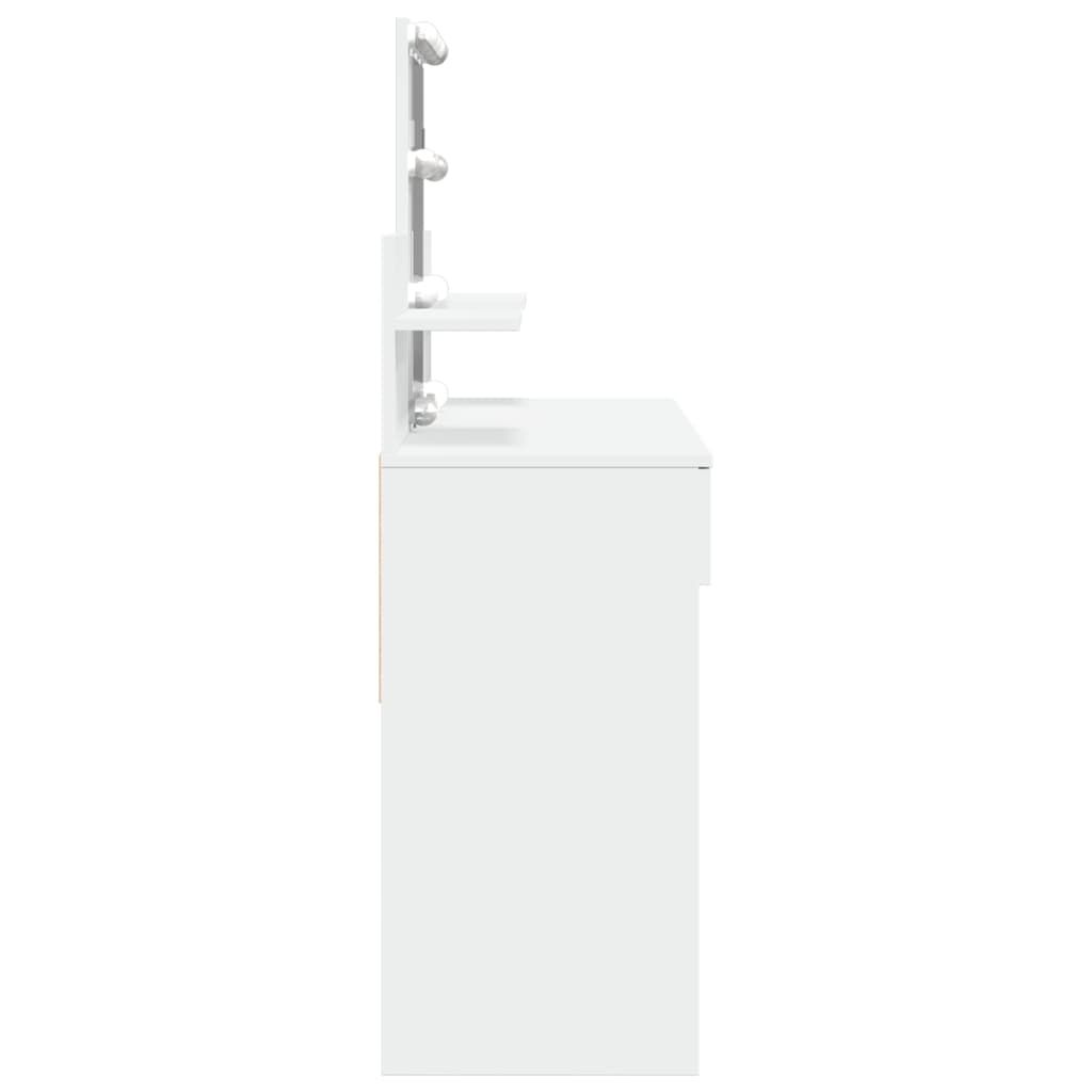 vidaXL Masă de toaletă cu LED, alb, 100x40x130 cm vidaXL Masă de toaletă cu LED, alb, 100x40x130 cm