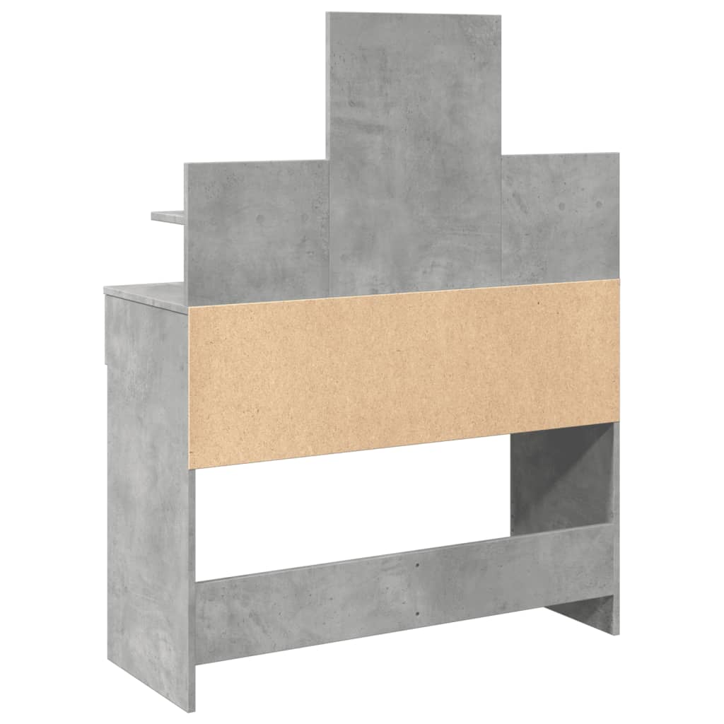 vidaXL Masă de toaletă cu LED, gri beton, 100x40x130 cm vidaXL Masă de toaletă cu LED, gri beton, 100x40x130 cm