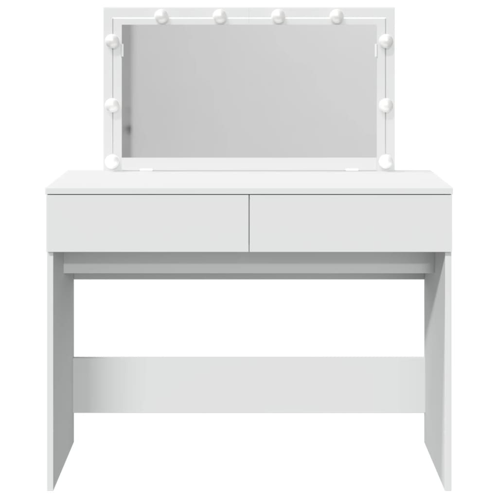 vidaXL Masă de toaletă cu LED, alb, 100x40x120 cm vidaXL Masă de toaletă cu LED, alb, 100x40x120 cm