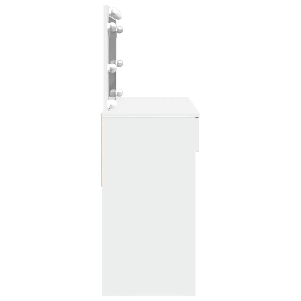vidaXL Masă de toaletă cu LED, alb, 100x40x120 cm vidaXL Masă de toaletă cu LED, alb, 100x40x120 cm