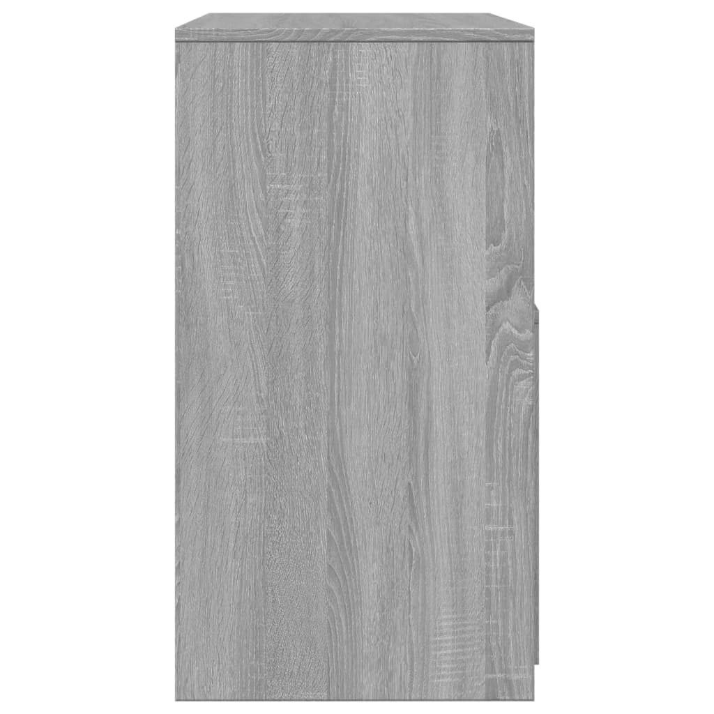 vidaXL Masă de toaletă și taburet, sonoma gri, 60x40x113,5 cm