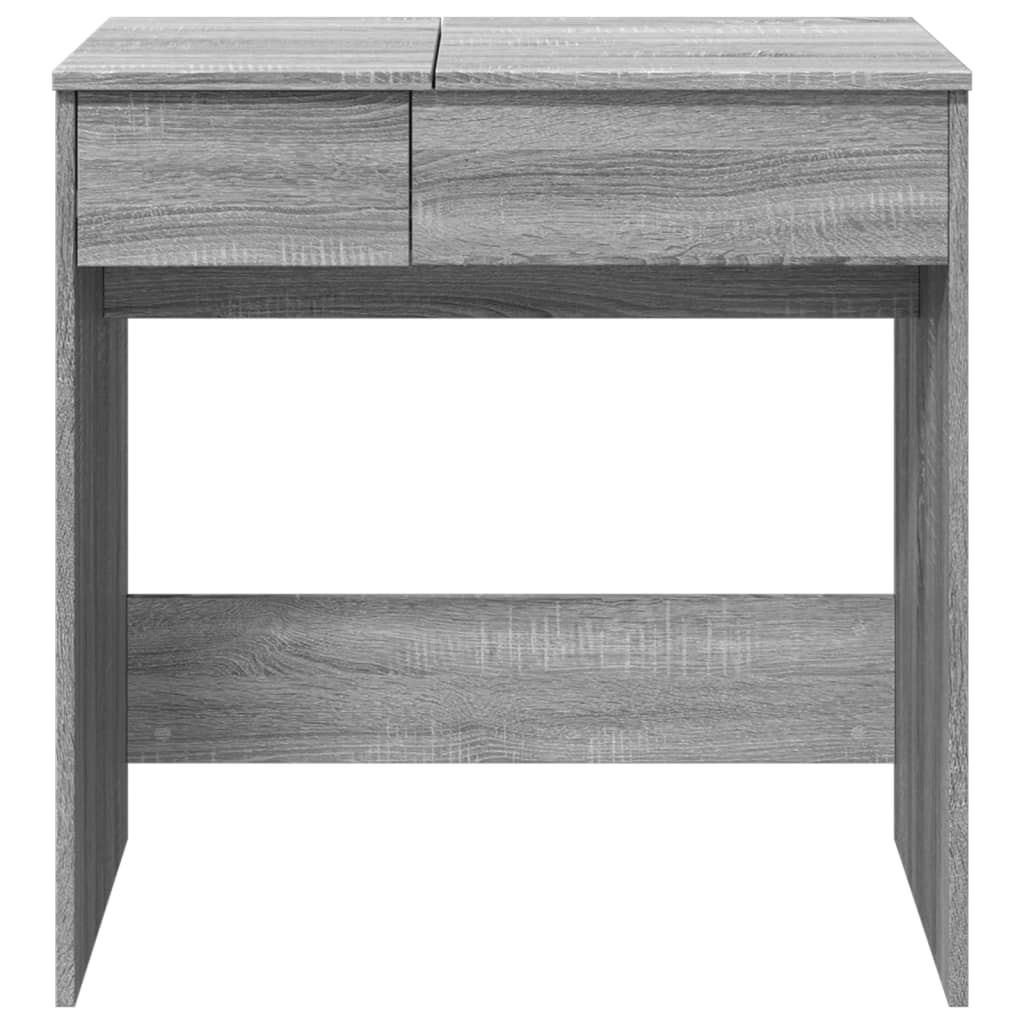 vidaXL Masă de toaletă cu oglindă, gri sonoma, 73x46,5x120 cm vidaXL Masă de toaletă cu oglindă, gri sonoma, 73x46,5x120 cm
