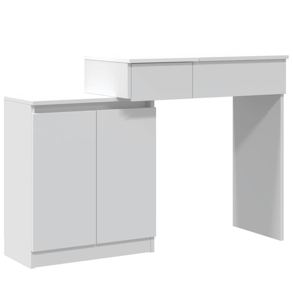 vidaXL Masă de toaletă cu LED, alb, 115x37x110,5 cm vidaXL Masă de toaletă cu LED, alb, 115x37x110,5 cm