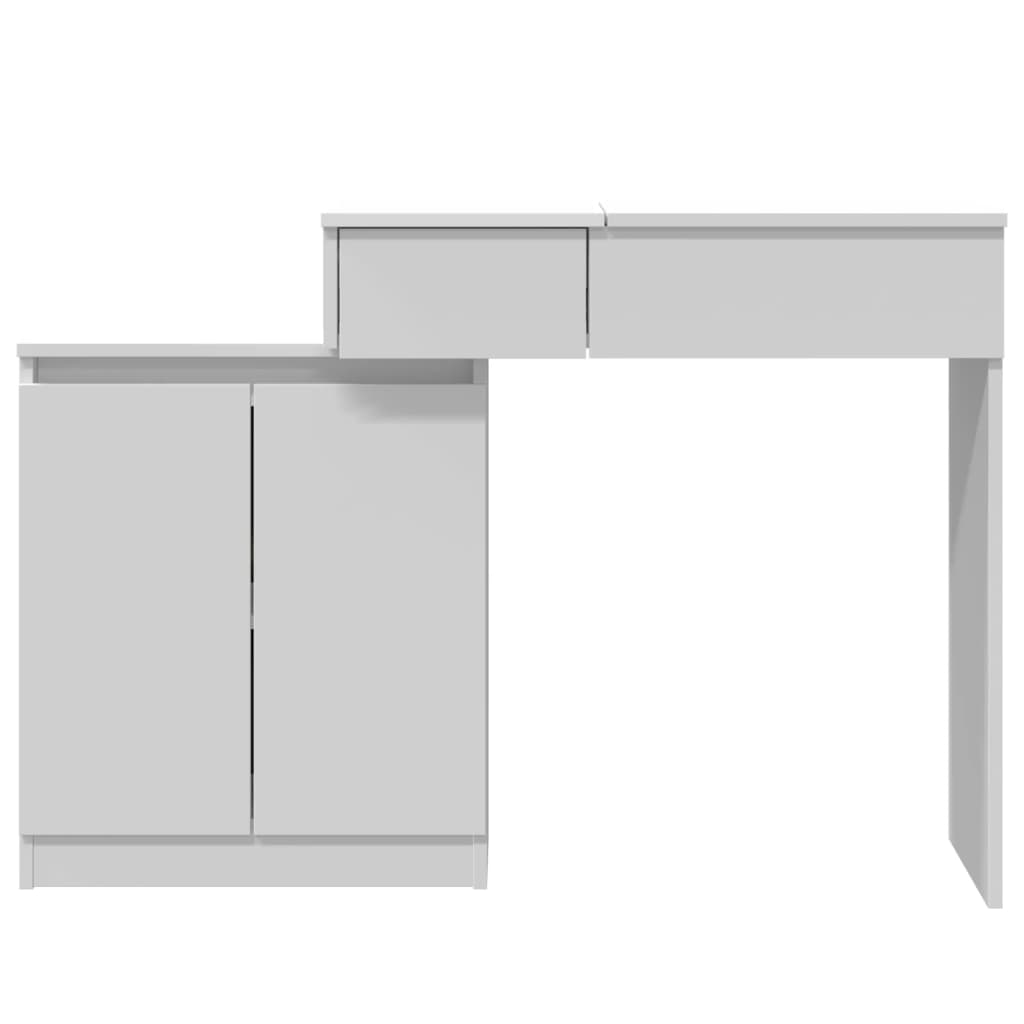 vidaXL Masă de toaletă cu LED, alb, 115x37x110,5 cm vidaXL Masă de toaletă cu LED, alb, 115x37x110,5 cm