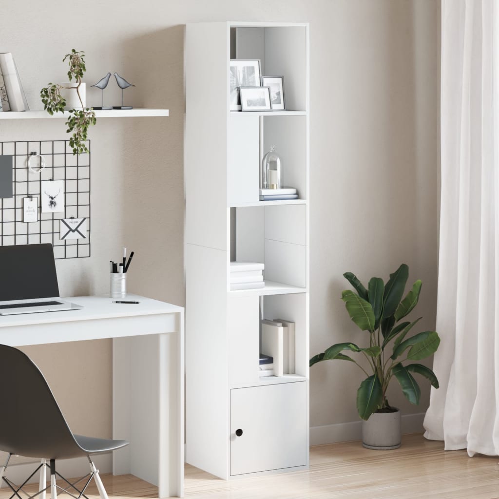 vidaXL Bibliotecă, alb, 40x36x189 cm, lemn prelucrat vidaXL Bibliotecă, alb, 40x36x189 cm, lemn prelucrat