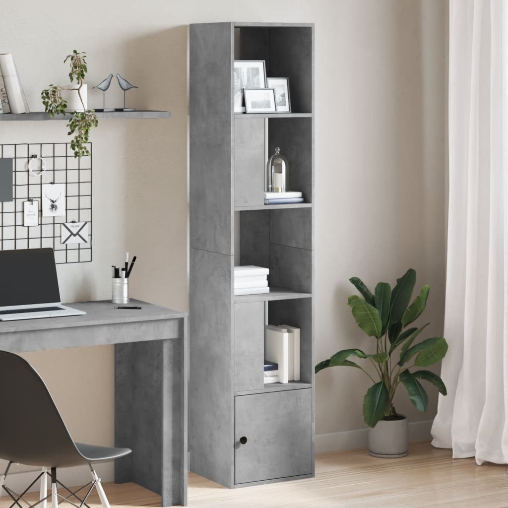 vidaXL Bibliotecă, gri beton, 40x36x189 cm, lemn compozit vidaXL Bibliotecă, gri beton, 40x36x189 cm, lemn compozit