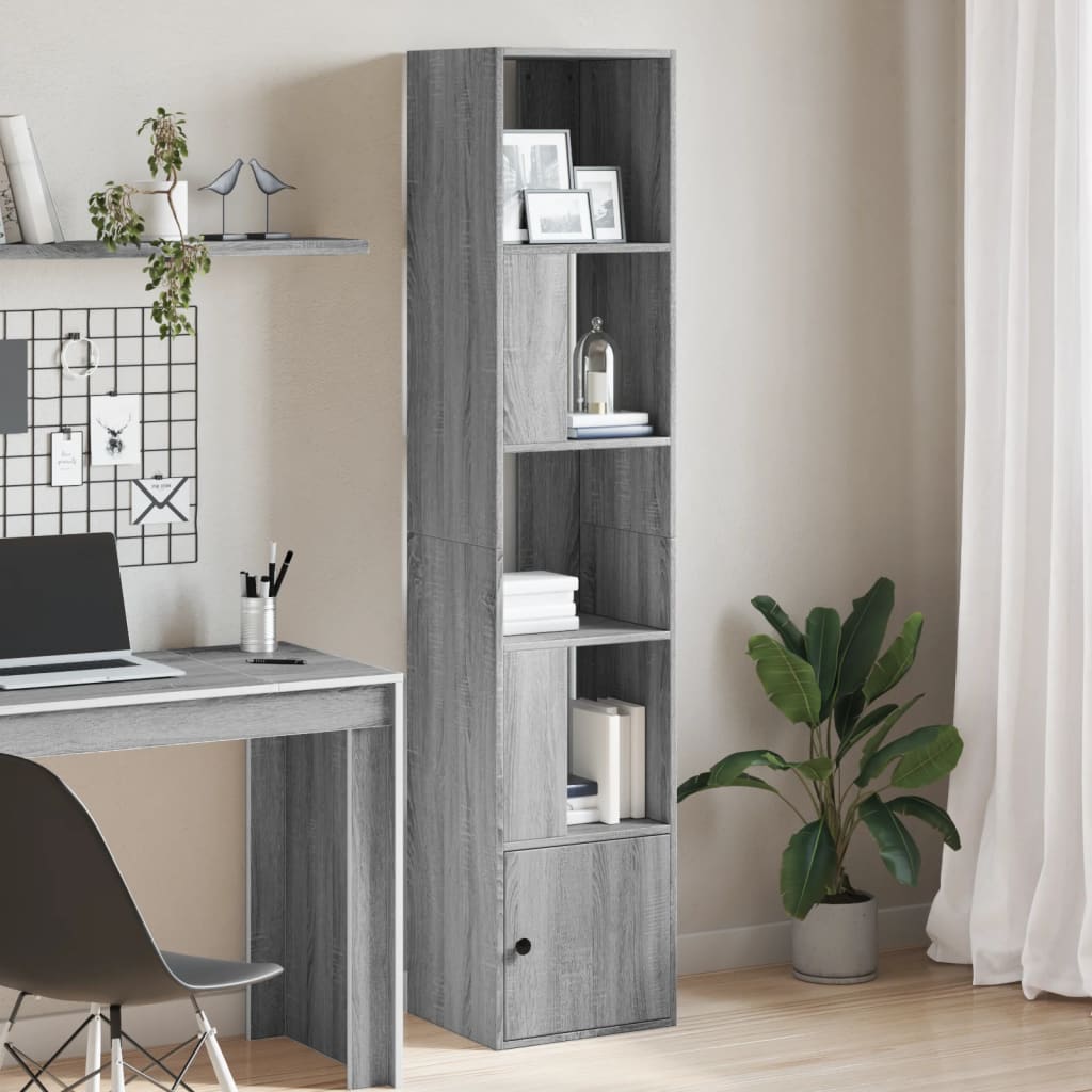 vidaXL Bibliotecă, gri sonoma, 40x36x189 cm, lemn prelucrat vidaXL Bibliotecă, gri sonoma, 40x36x189 cm, lemn prelucrat