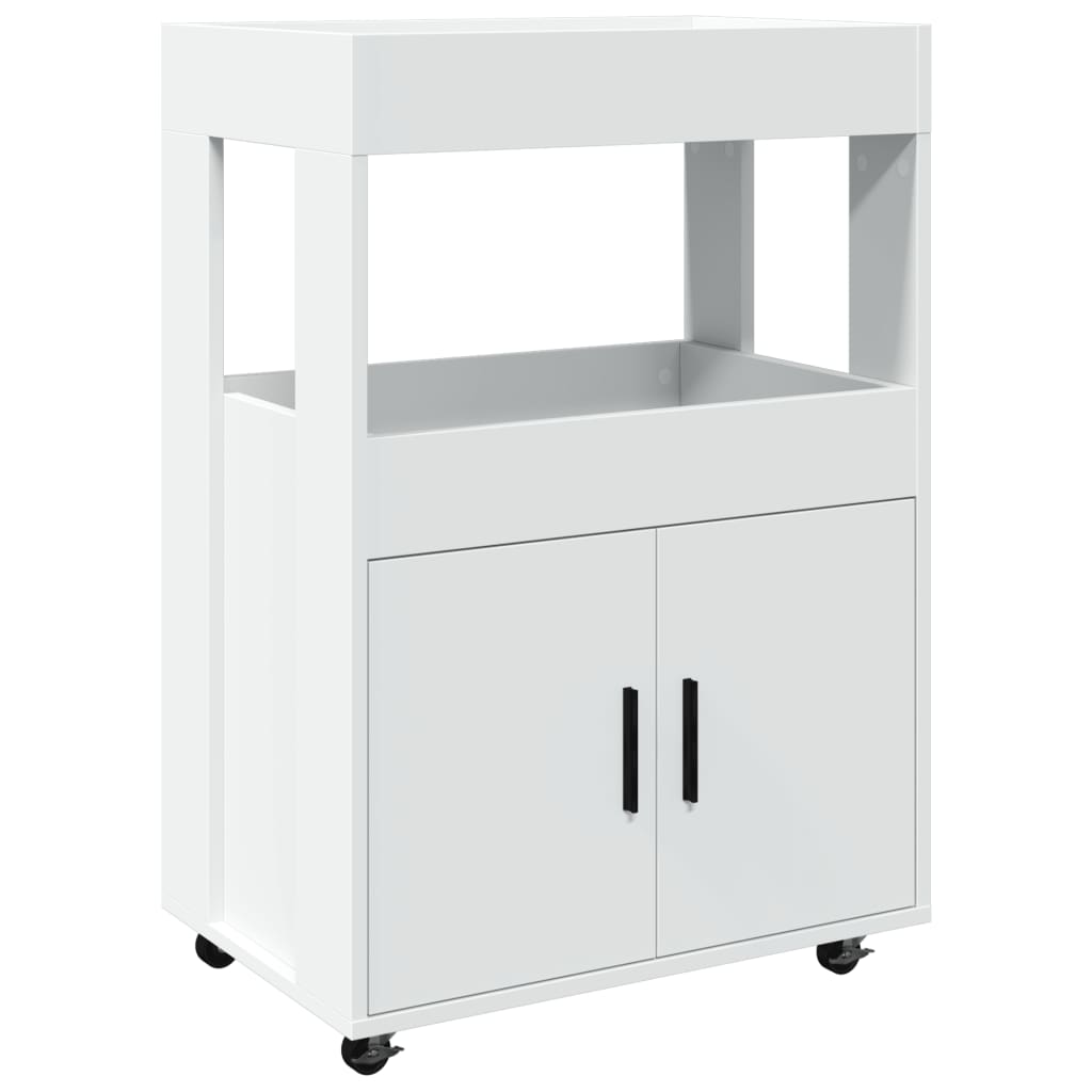 vidaXL Cărucior de bar, alb, 60x39,5x89 cm, lemn prelucrat vidaXL Cărucior de bar, alb, 60x39,5x89 cm, lemn prelucrat