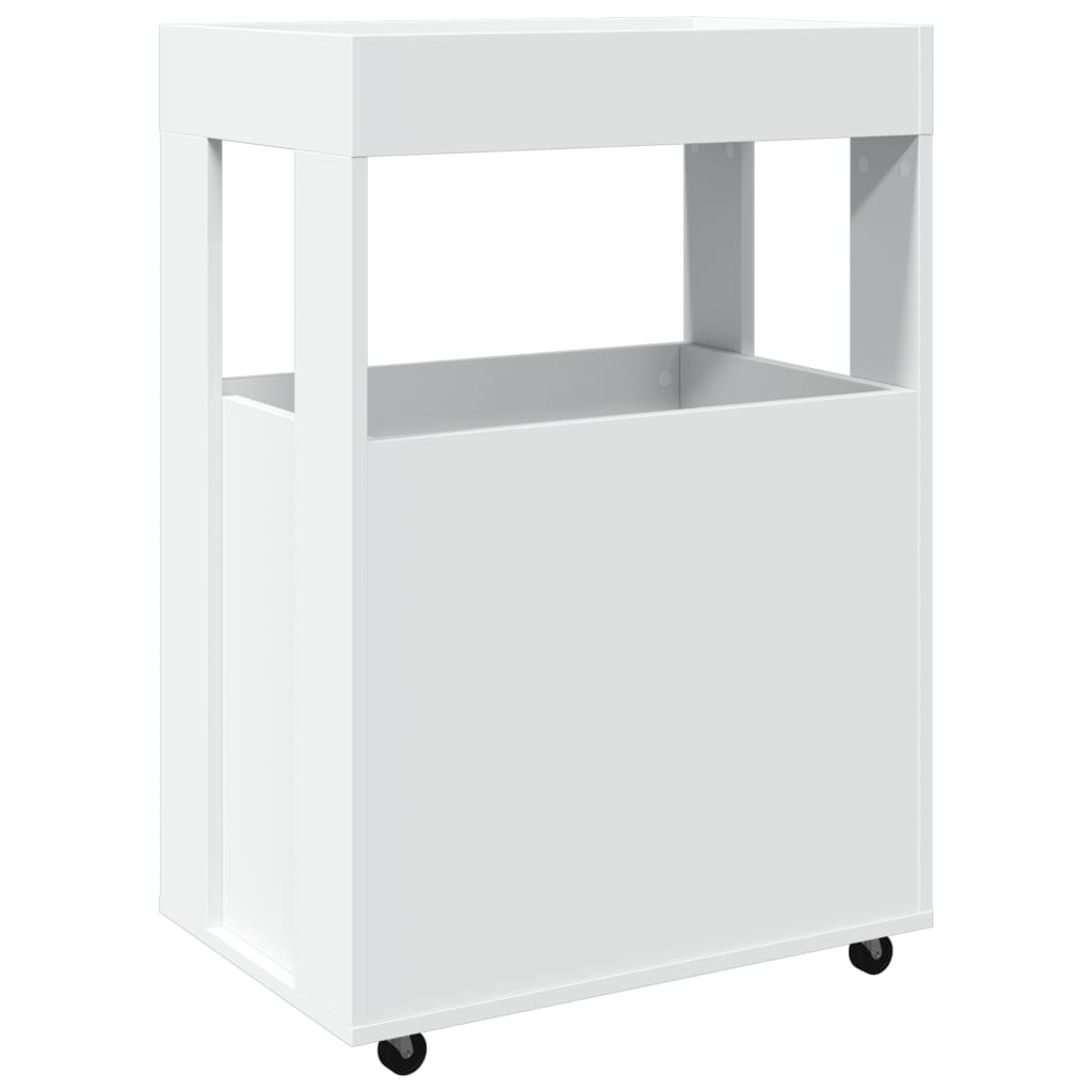 vidaXL Cărucior de bar, alb, 60x39,5x89 cm, lemn prelucrat vidaXL Cărucior de bar, alb, 60x39,5x89 cm, lemn prelucrat