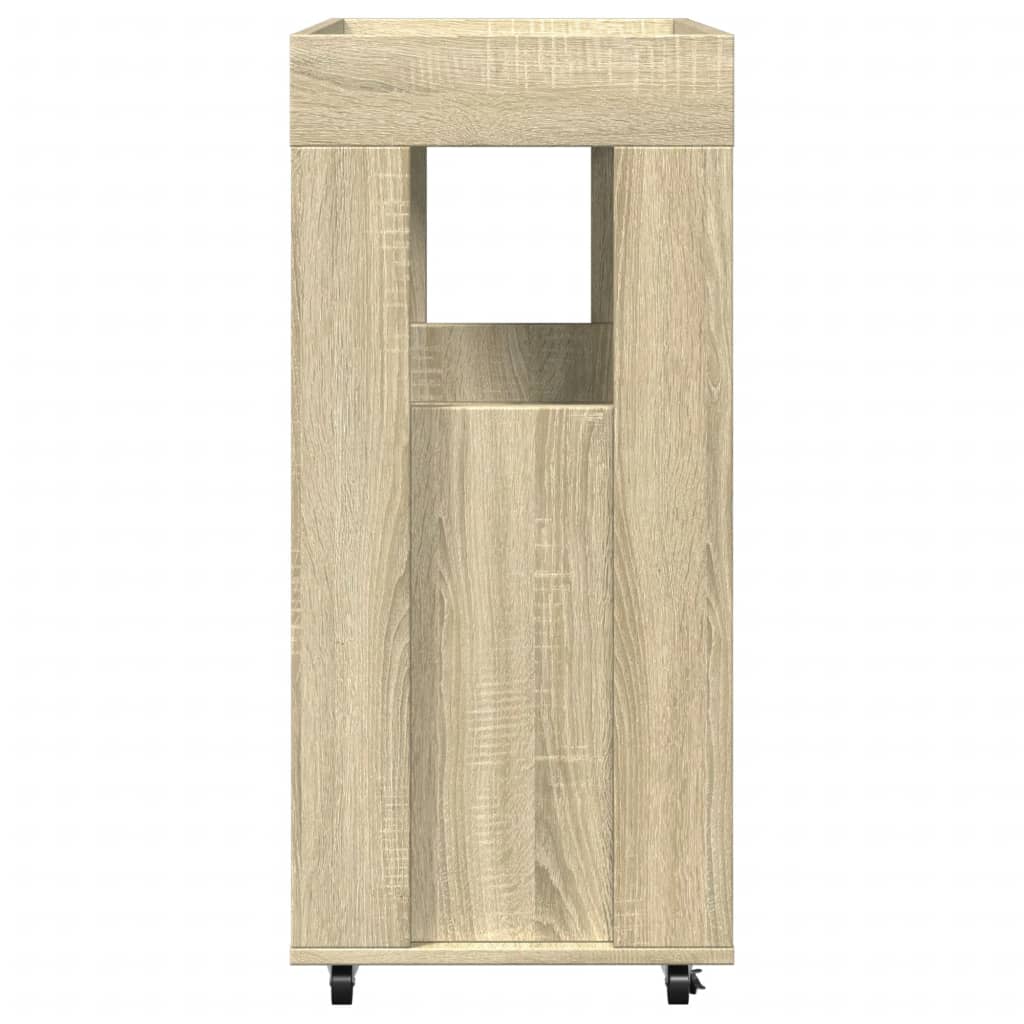 vidaXL Cărucior de bar, stejar sonoma, 60x39,5x89 cm, lemn prelucrat vidaXL Cărucior de bar, stejar sonoma, 60x39,5x89 cm, lemn prelucrat