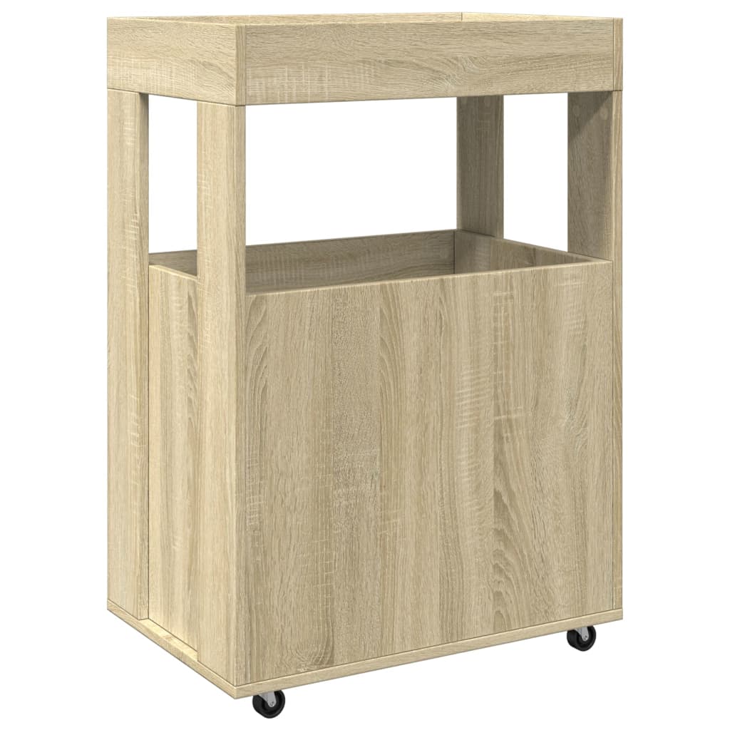 vidaXL Cărucior de bar, stejar sonoma, 60x39,5x89 cm, lemn prelucrat vidaXL Cărucior de bar, stejar sonoma, 60x39,5x89 cm, lemn prelucrat