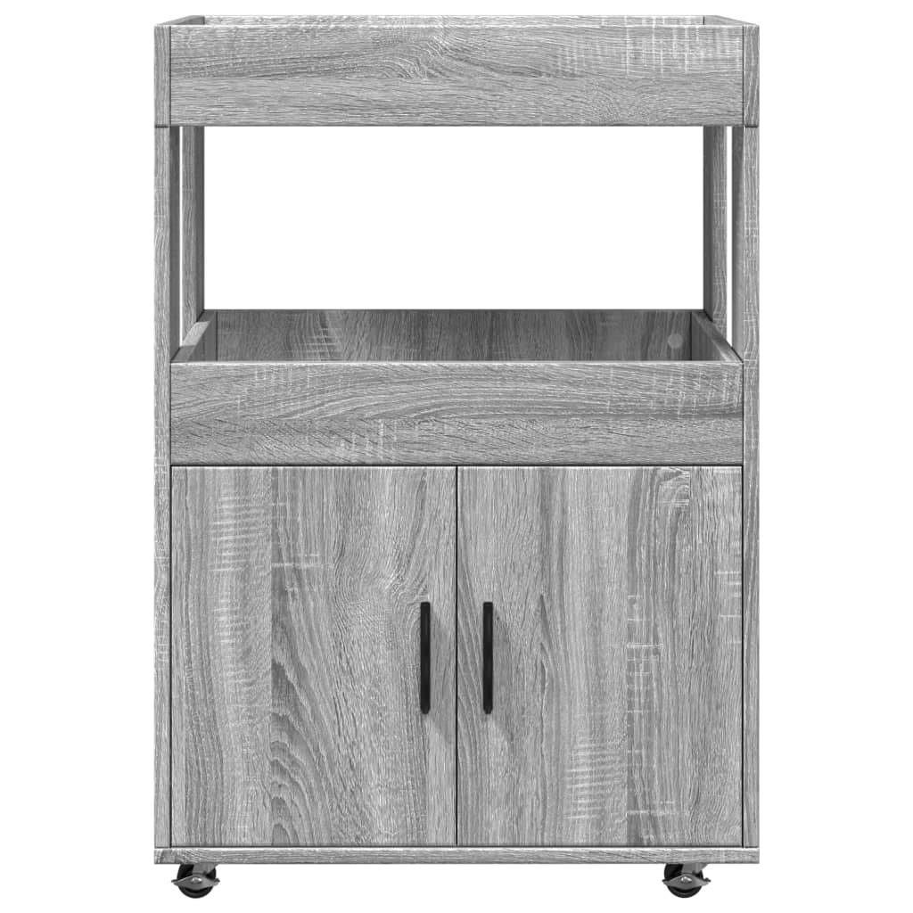 vidaXL Cărucior de bar, gri sonoma, 60x39,5x89 cm, lemn prelucrat vidaXL Cărucior de bar, gri sonoma, 60x39,5x89 cm, lemn prelucrat