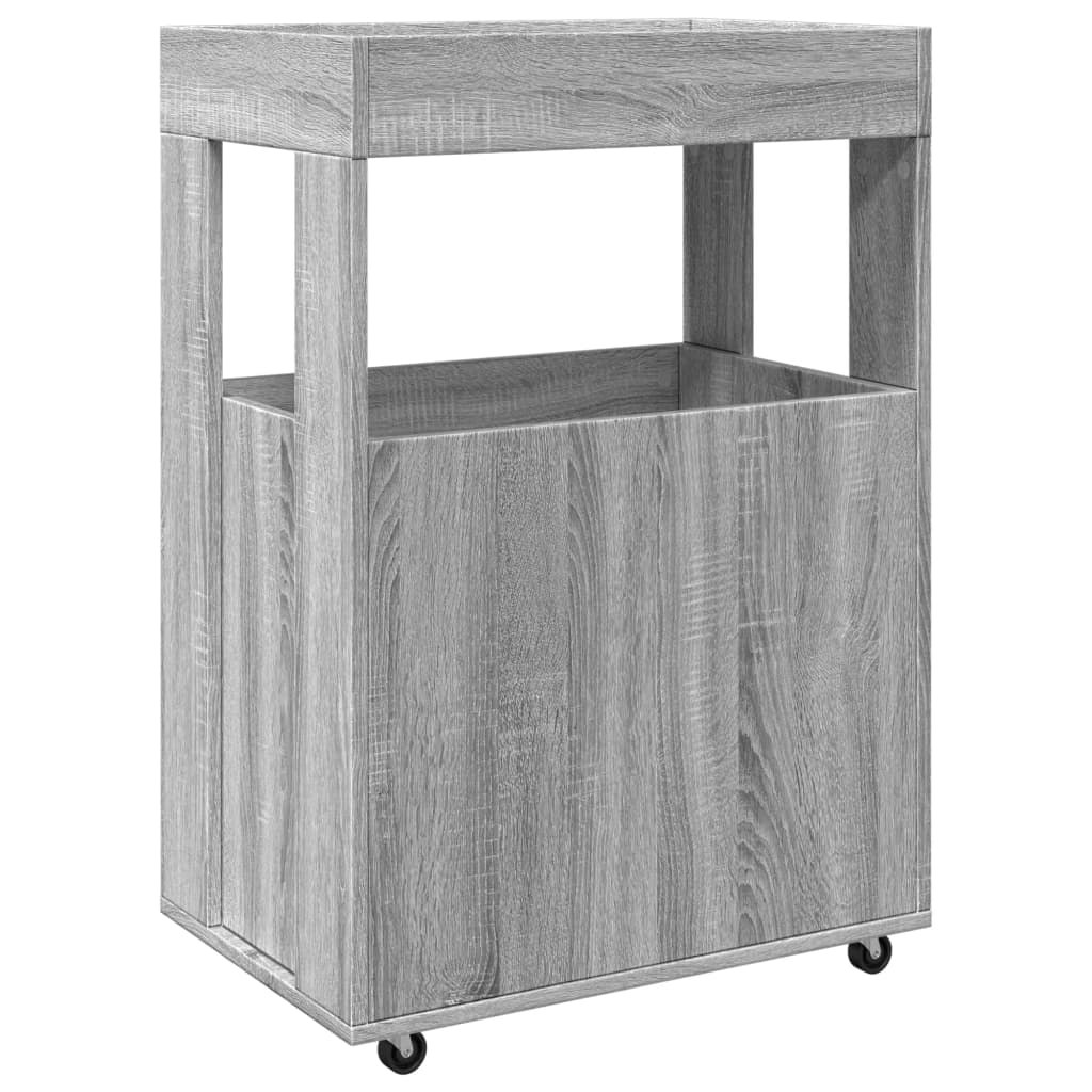 vidaXL Cărucior de bar, gri sonoma, 60x39,5x89 cm, lemn prelucrat vidaXL Cărucior de bar, gri sonoma, 60x39,5x89 cm, lemn prelucrat