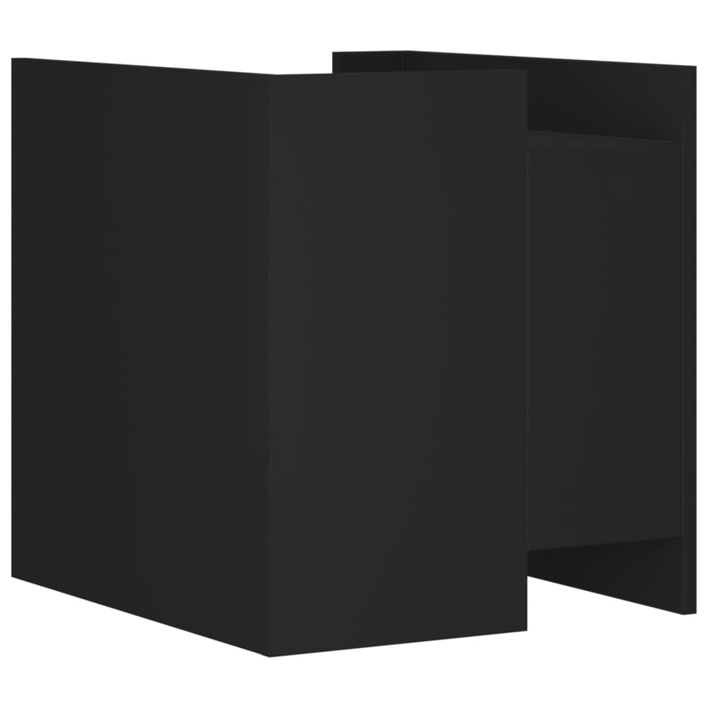 vidaXL Noptieră, negru, 45x50x50 cm, lemn prelucrat