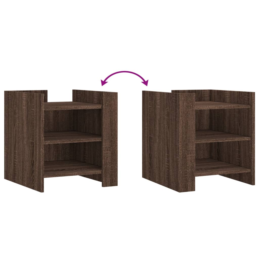 vidaXL Noptieră, stejar maro, 45x50x50 cm, lemn prelucrat