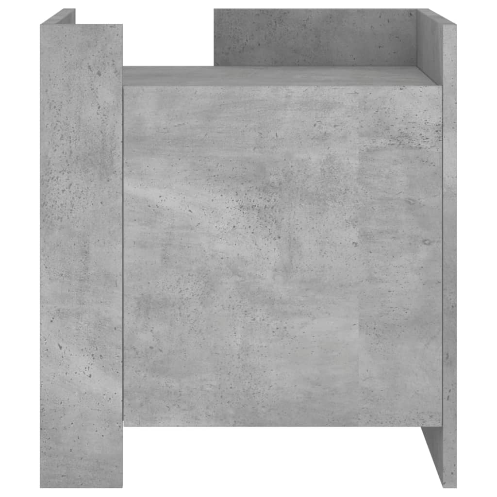 vidaXL Noptieră, gri beton, 45x50x50 cm, lemn prelucrat