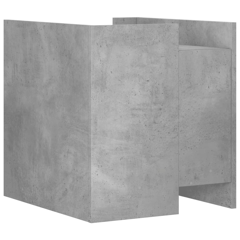 vidaXL Noptieră, gri beton, 45x50x50 cm, lemn prelucrat