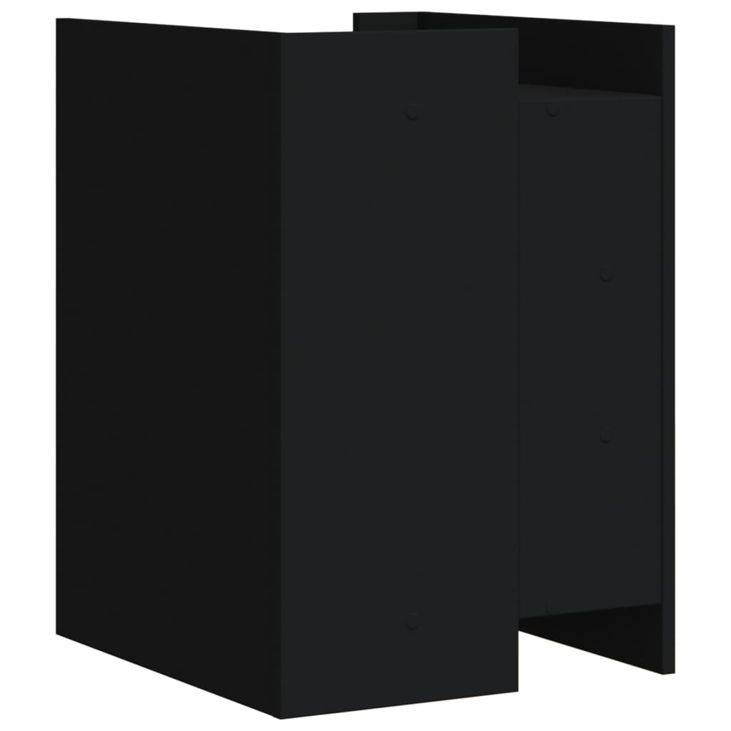 vidaXL Noptieră, negru, 45x50x65 cm, lemn prelucrat