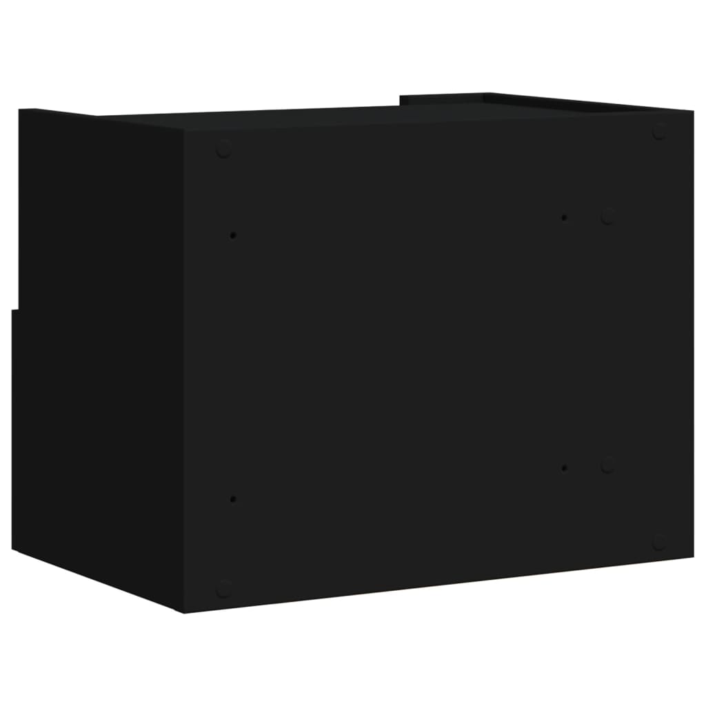 vidaXL Noptieră de perete, negru, 45x30x35 cm vidaXL Noptieră de perete, negru, 45x30x35 cm