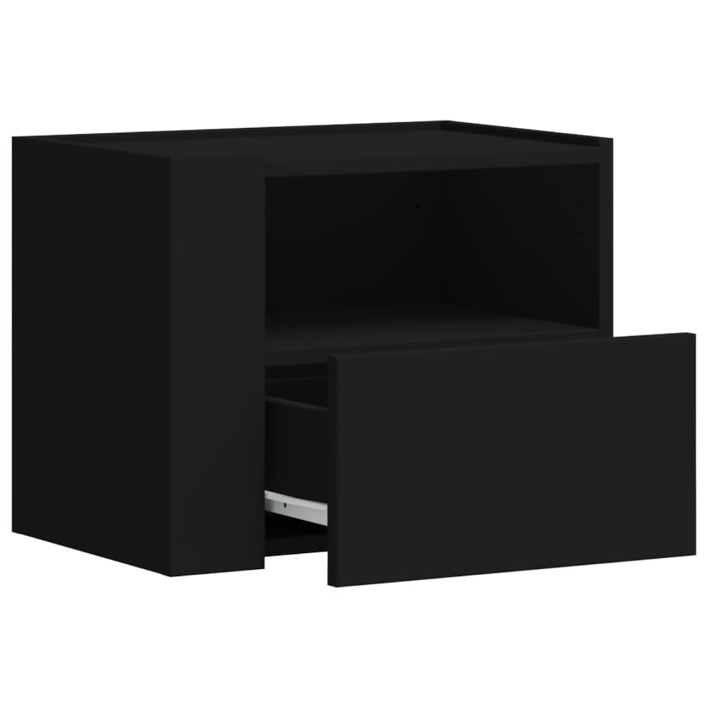 vidaXL Noptieră de perete, negru, 45x30x35 cm vidaXL Noptieră de perete, negru, 45x30x35 cm