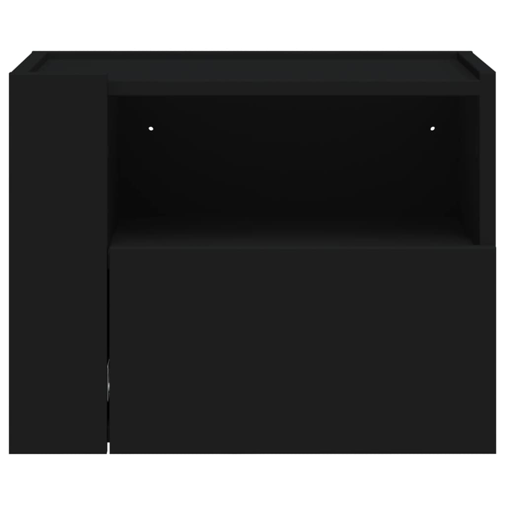 vidaXL Noptiere de perete, 2 buc., negru, 45x30x35 cm