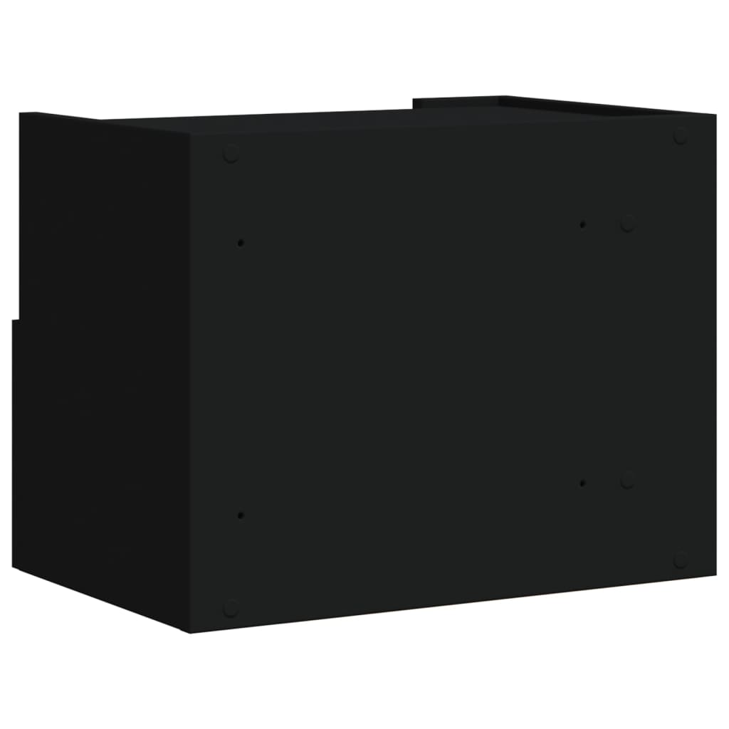 vidaXL Noptiere de perete, 2 buc., negru, 45x30x35 cm