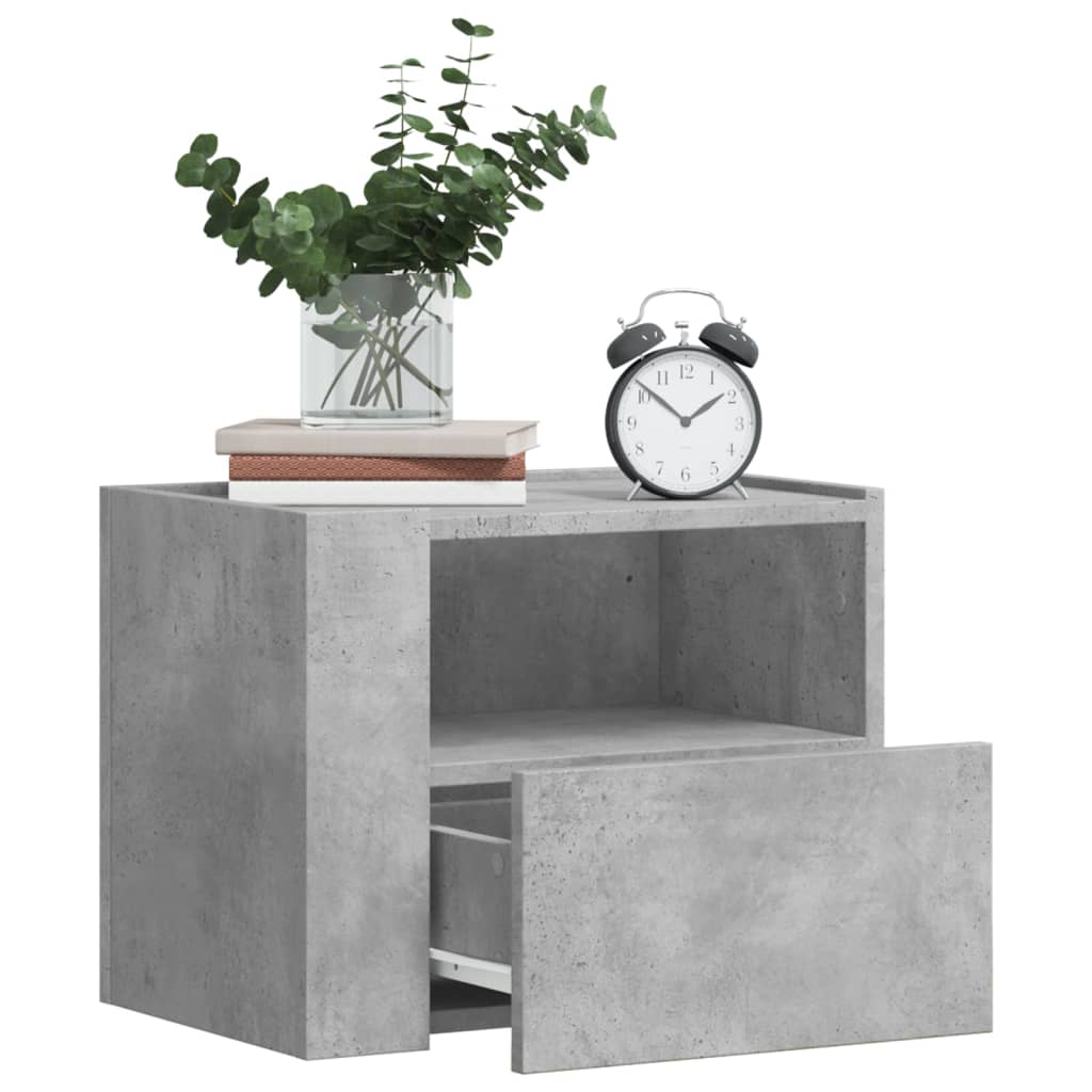 vidaXL Noptieră de perete, gri beton, 45x30x35 cm vidaXL Noptieră de perete, gri beton, 45x30x35 cm